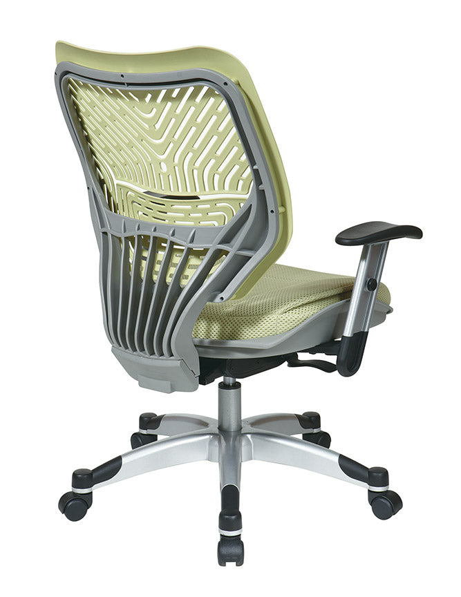 Self Adjusting Kiwi SpaceFlex® Back and Kiwi Mesh Seat Manager’s
Chair with Adjustable Arms and Platinum Finish Base