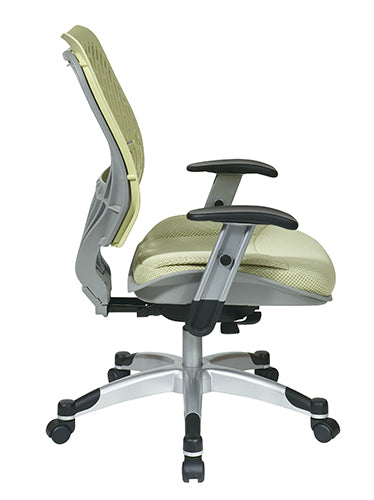 Self Adjusting Kiwi SpaceFlex® Back and Kiwi Mesh Seat Manager’s
Chair with Adjustable Arms and Platinum Finish Base