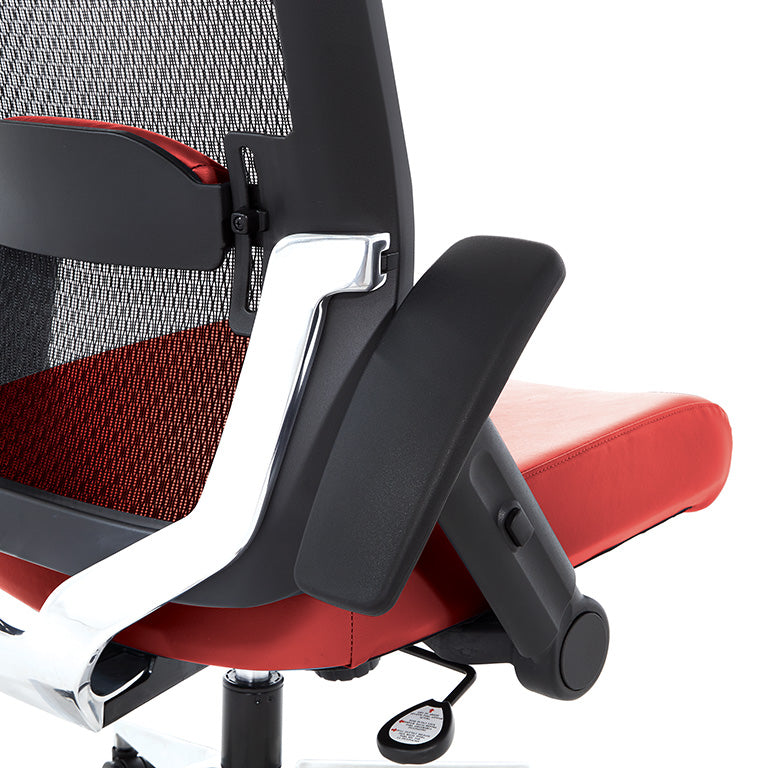 Black Matrix Back, Dillon Silver Ion Technology* Seat, Height Adjustable
Lumbar Support, Adjustable Flip Arms with Polished Aluminum Back Support and Base