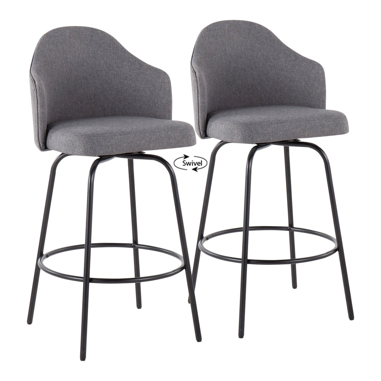 Majestic Office Furniture 26" Fixed-Height Counter Stool - Set of 2