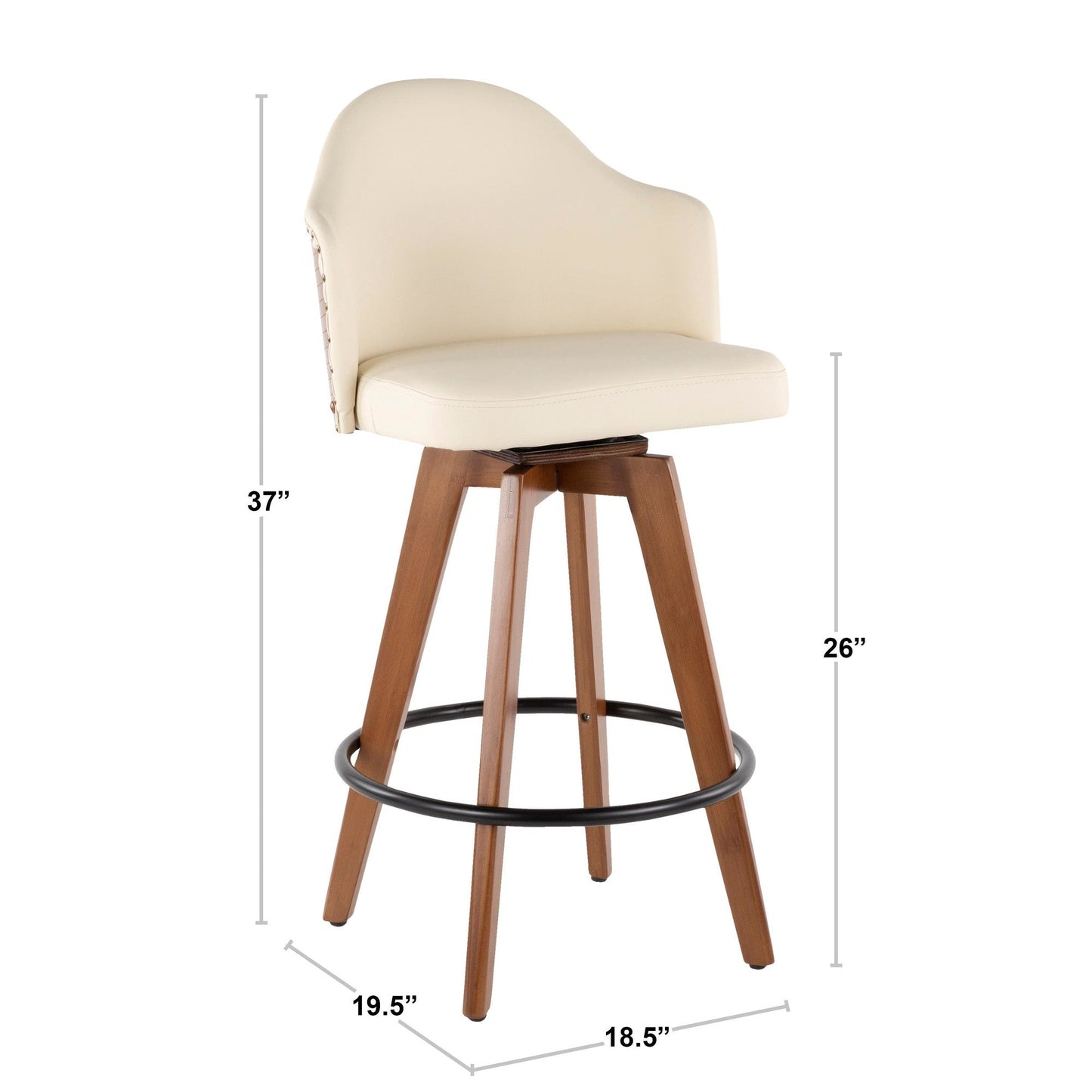 Majestic Office Furniture 26" Fixed-Height Counter Stool - Set of 2