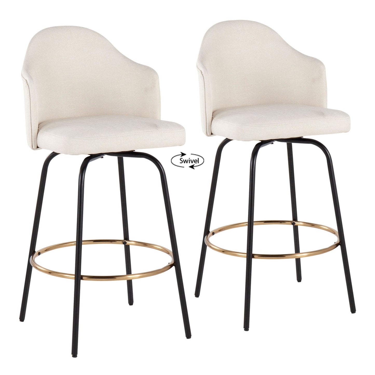 Majestic Office Furniture 26" Fixed-Height Counter Stool - Set of 2
