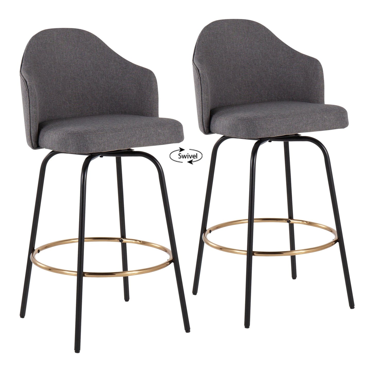 Majestic Office Furniture 26" Fixed-Height Counter Stool - Set of 2