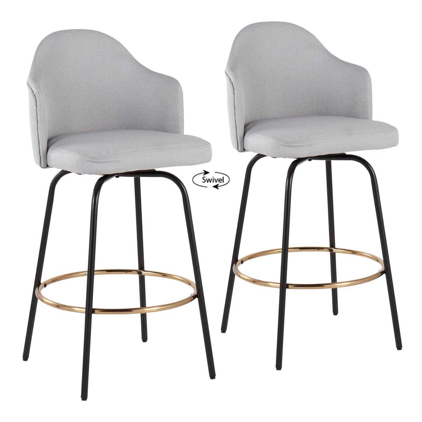 Majestic Office Furniture 26" Fixed-Height Counter Stool - Set of 2