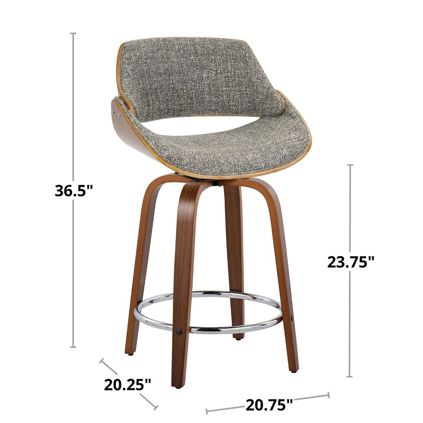 Majestic Office Furniture 24" Fixed-Height Counter Stool - Set of 2