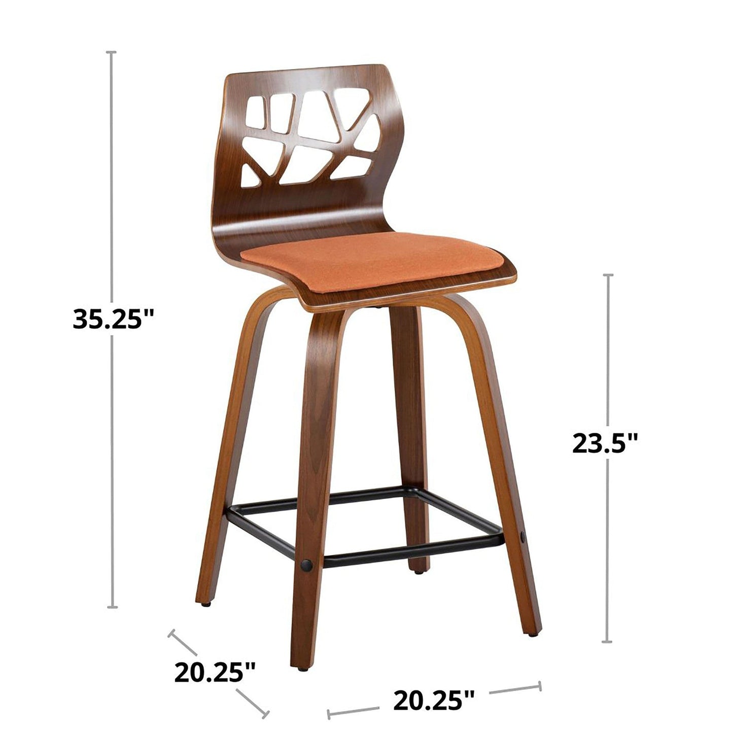 Majestic Office Furniture 24" Fixed-Height Counter Stool - Set of 2