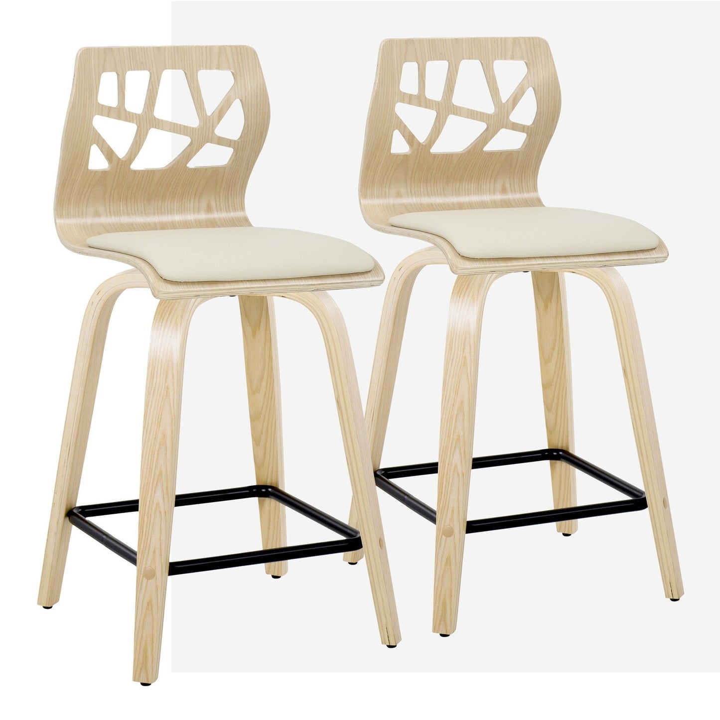 Majestic Office Furniture 24" Fixed-Height Counter Stool - Set of 2
