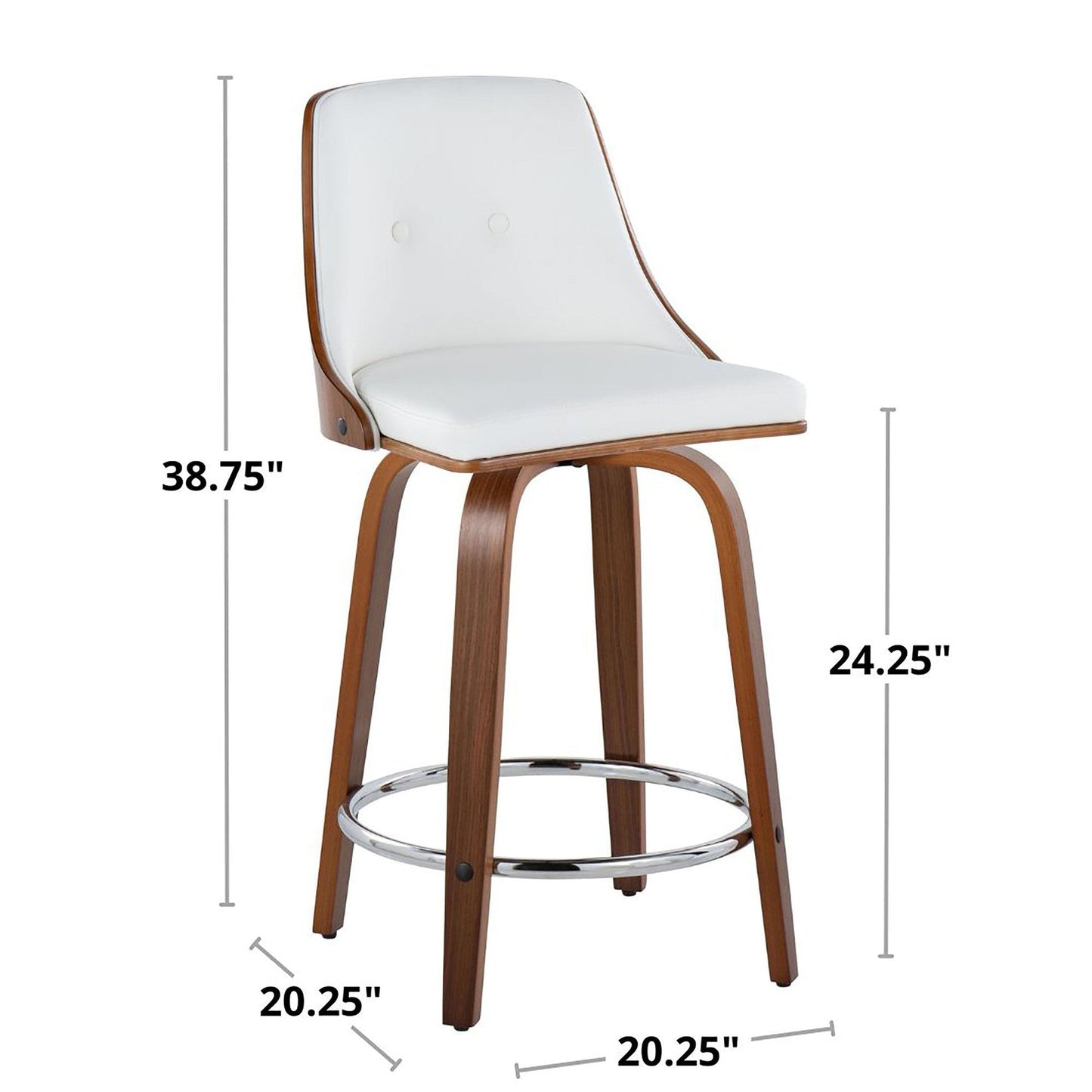 Majestic Office Furniture 24" Fixed-Height Counter Stool - Set of 2