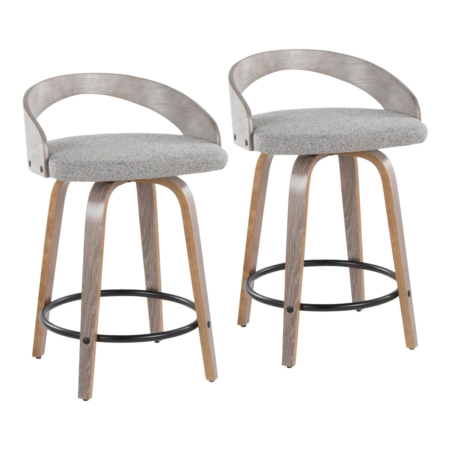 Majestic Office Furniture 24" Fixed-Height Counter Stool - Set of 2