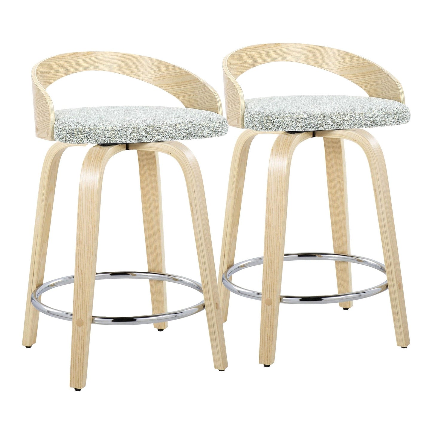Majestic Office Furniture 24" Fixed-Height Counter Stool - Set of 2