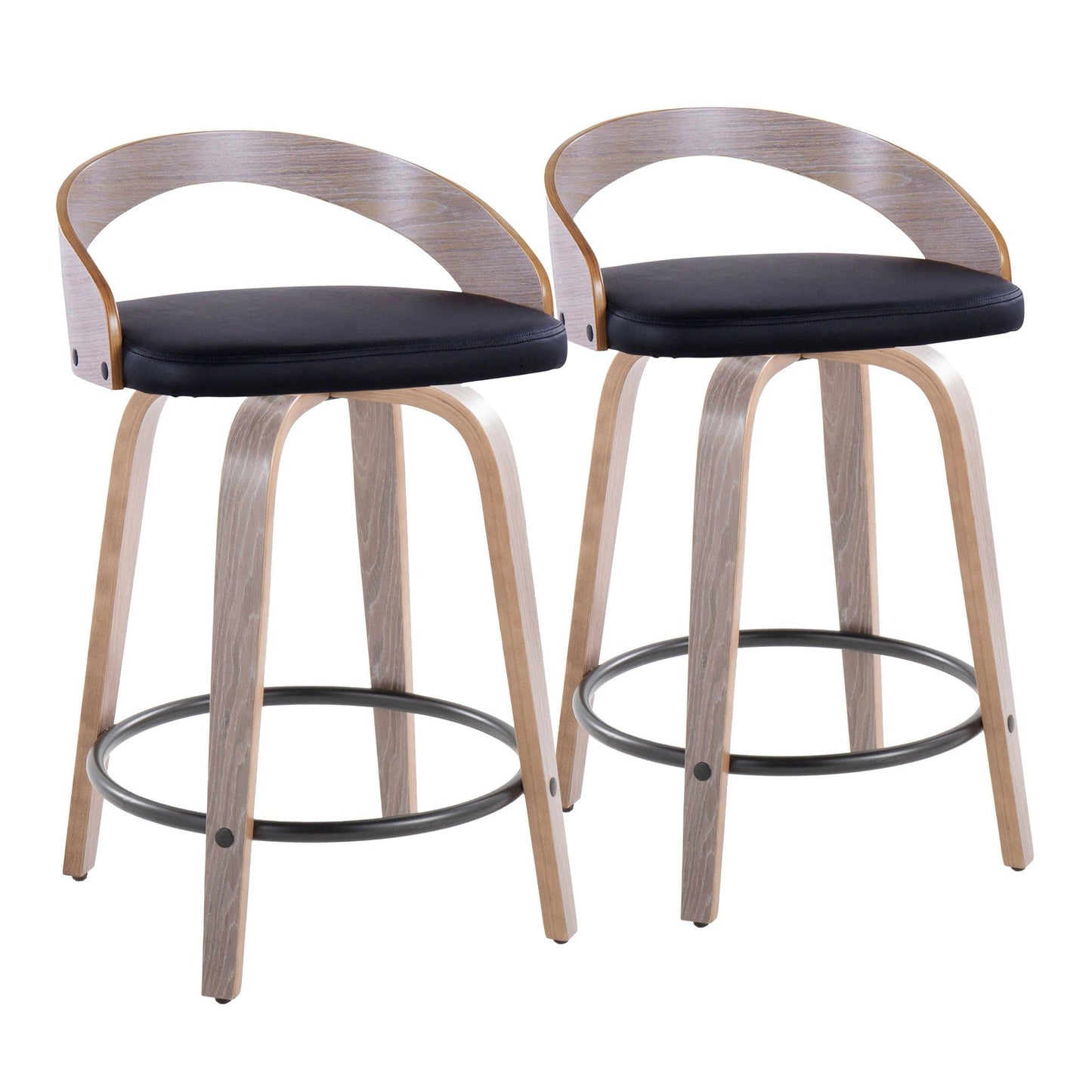 Majestic Office Furniture 24" Fixed-Height Counter Stool - Set of 2