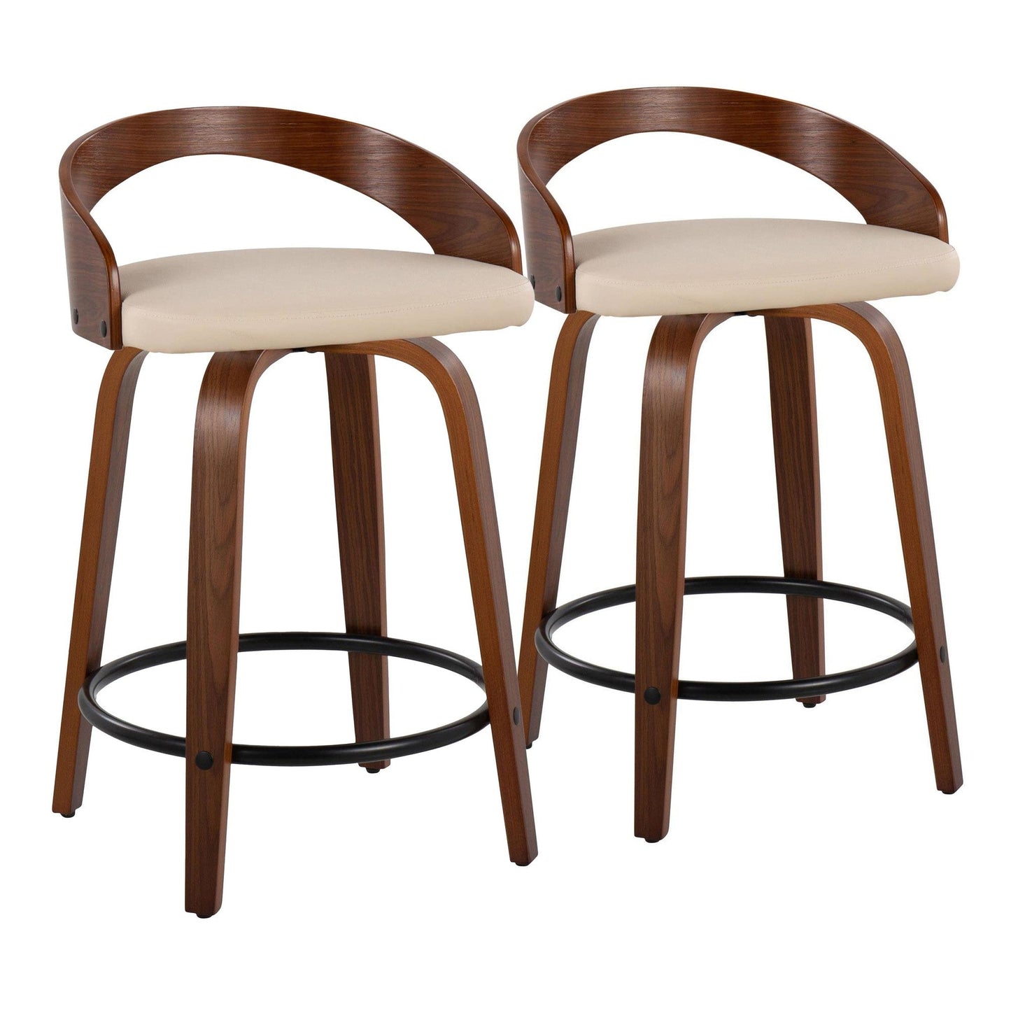 Majestic Office Furniture 24" Fixed-Height Counter Stool - Set of 2
