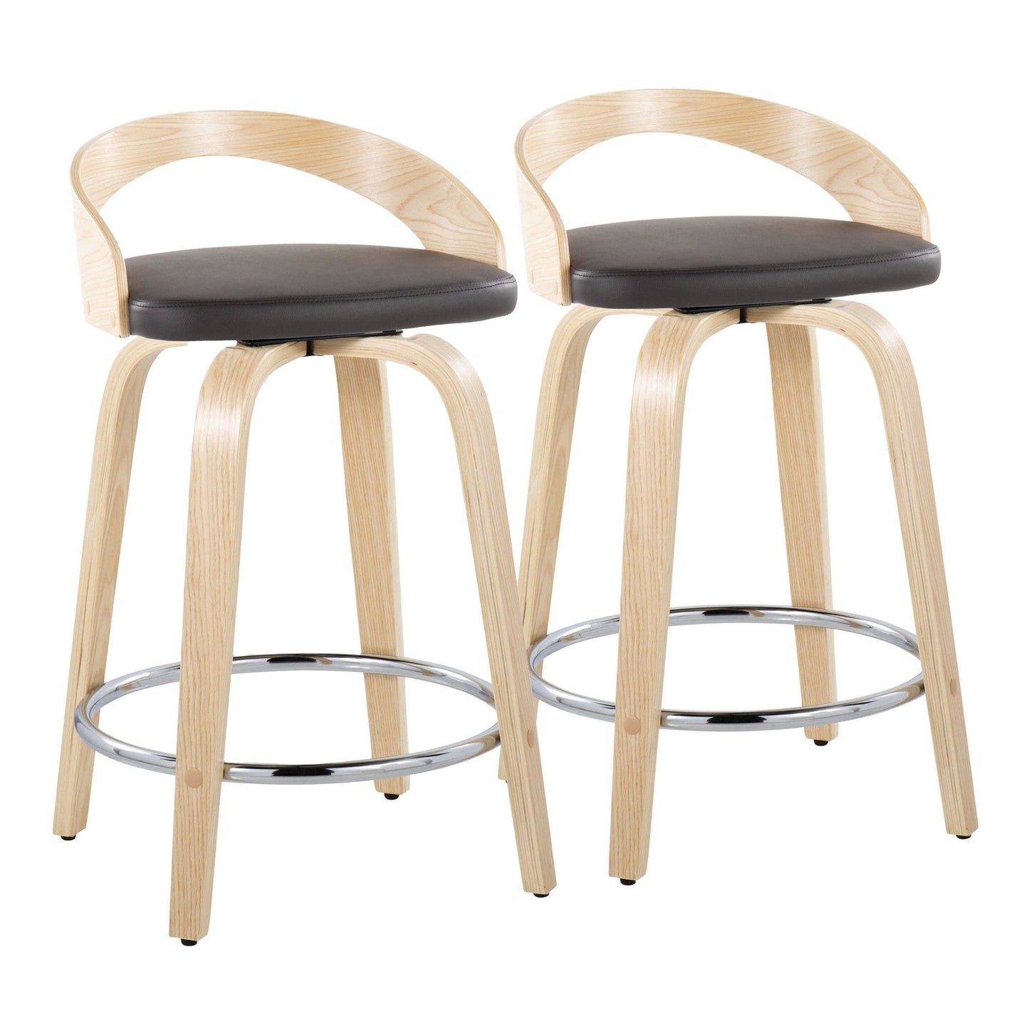Majestic Office Furniture 24" Fixed-Height Counter Stool - Set of 2