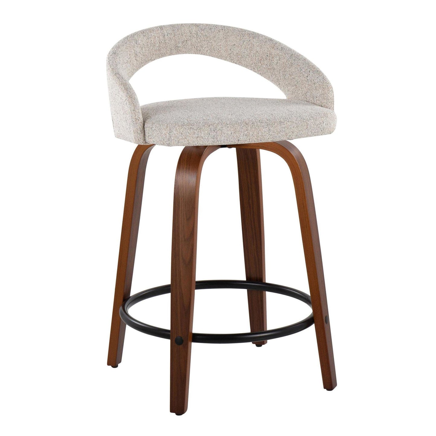 Majestic Office Furniture Upholstered 24" Fixed-Height Counter Stool - Set of 2