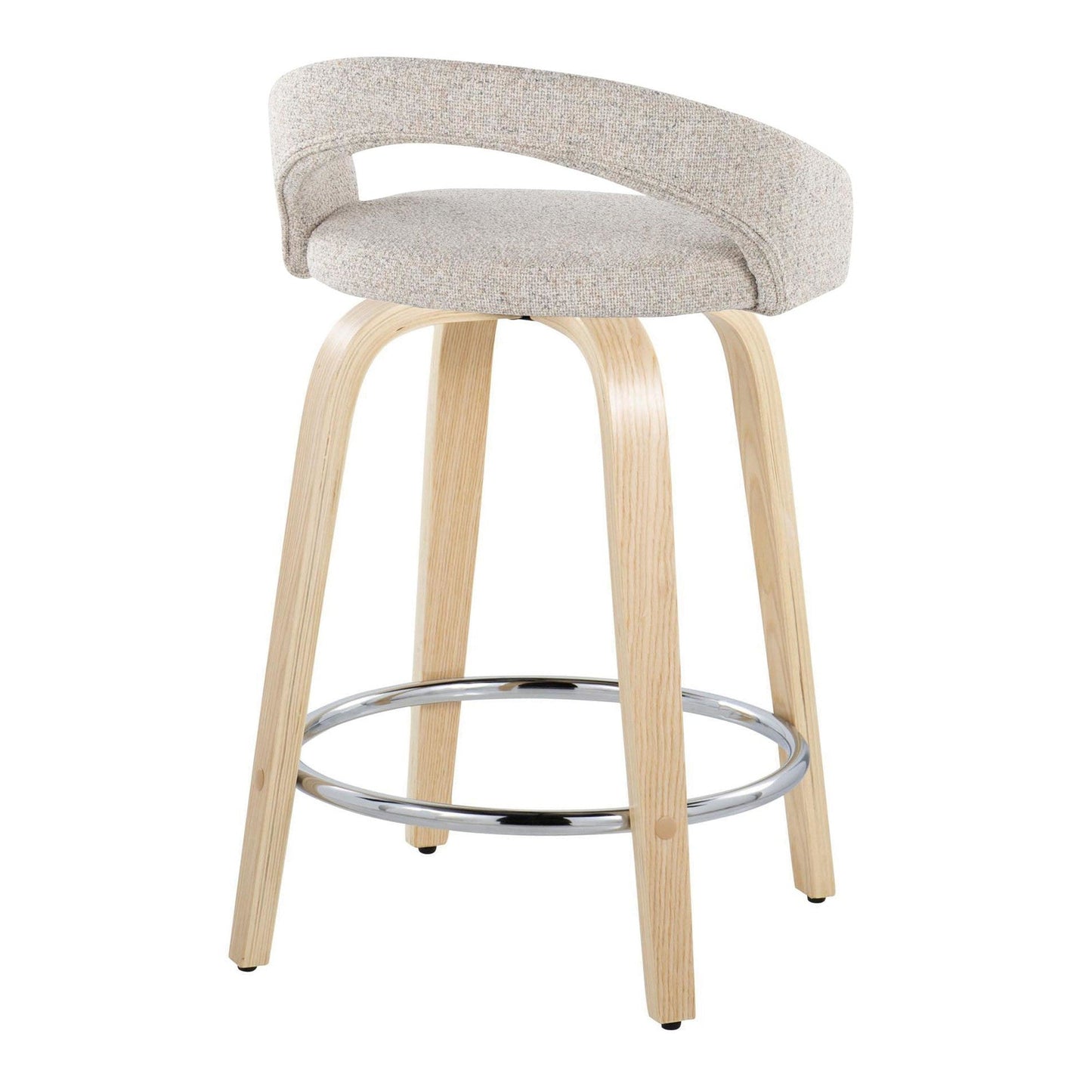 Majestic Office Furniture Upholstered 24" Fixed-Height Counter Stool - Set of 2