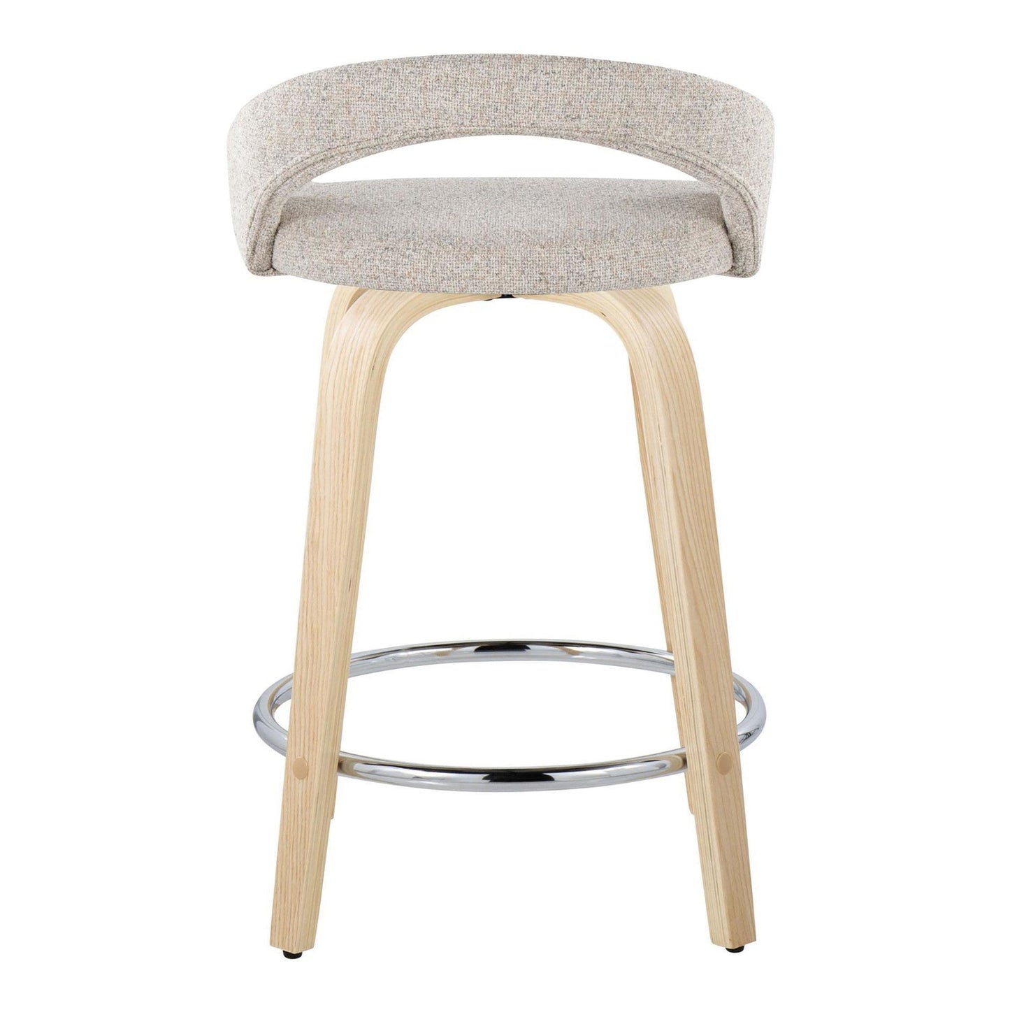 Majestic Office Furniture Upholstered 24" Fixed-Height Counter Stool - Set of 2