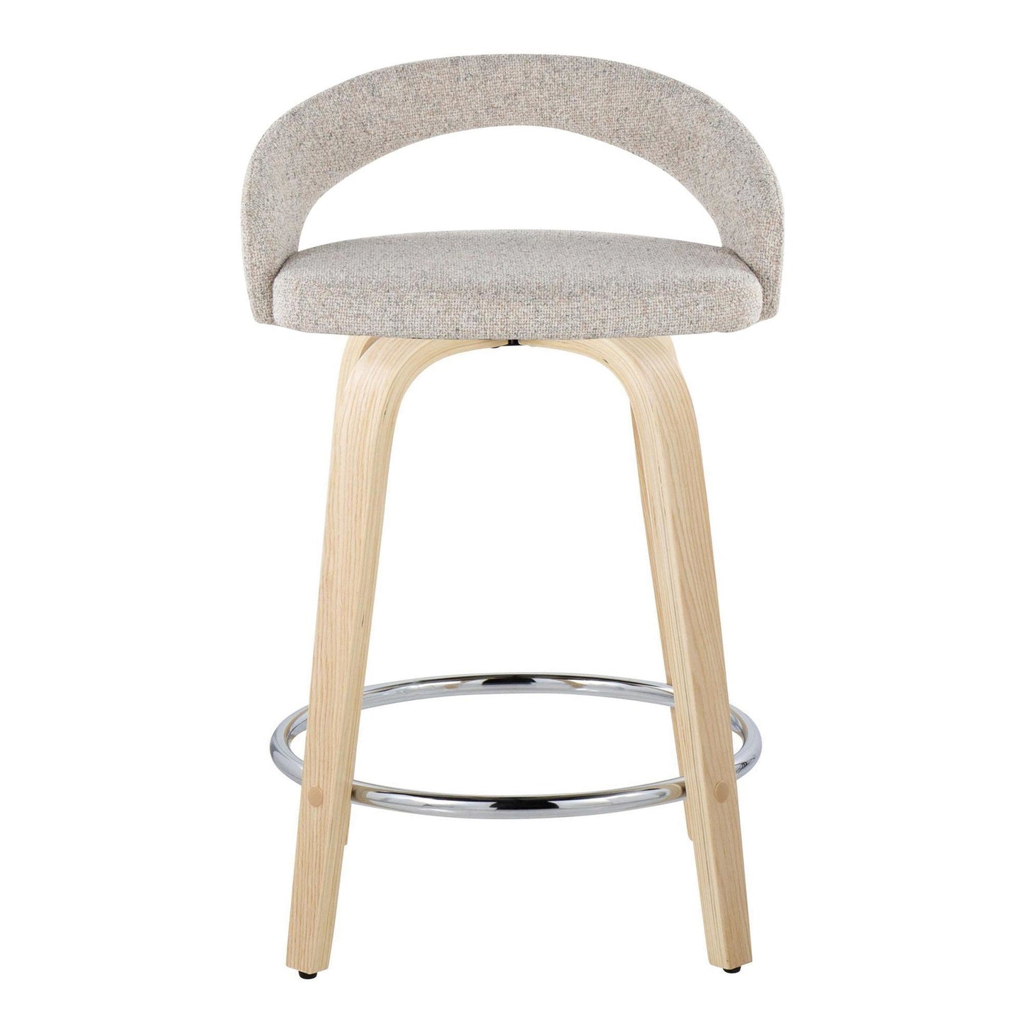 Majestic Office Furniture Upholstered 24" Fixed-Height Counter Stool - Set of 2