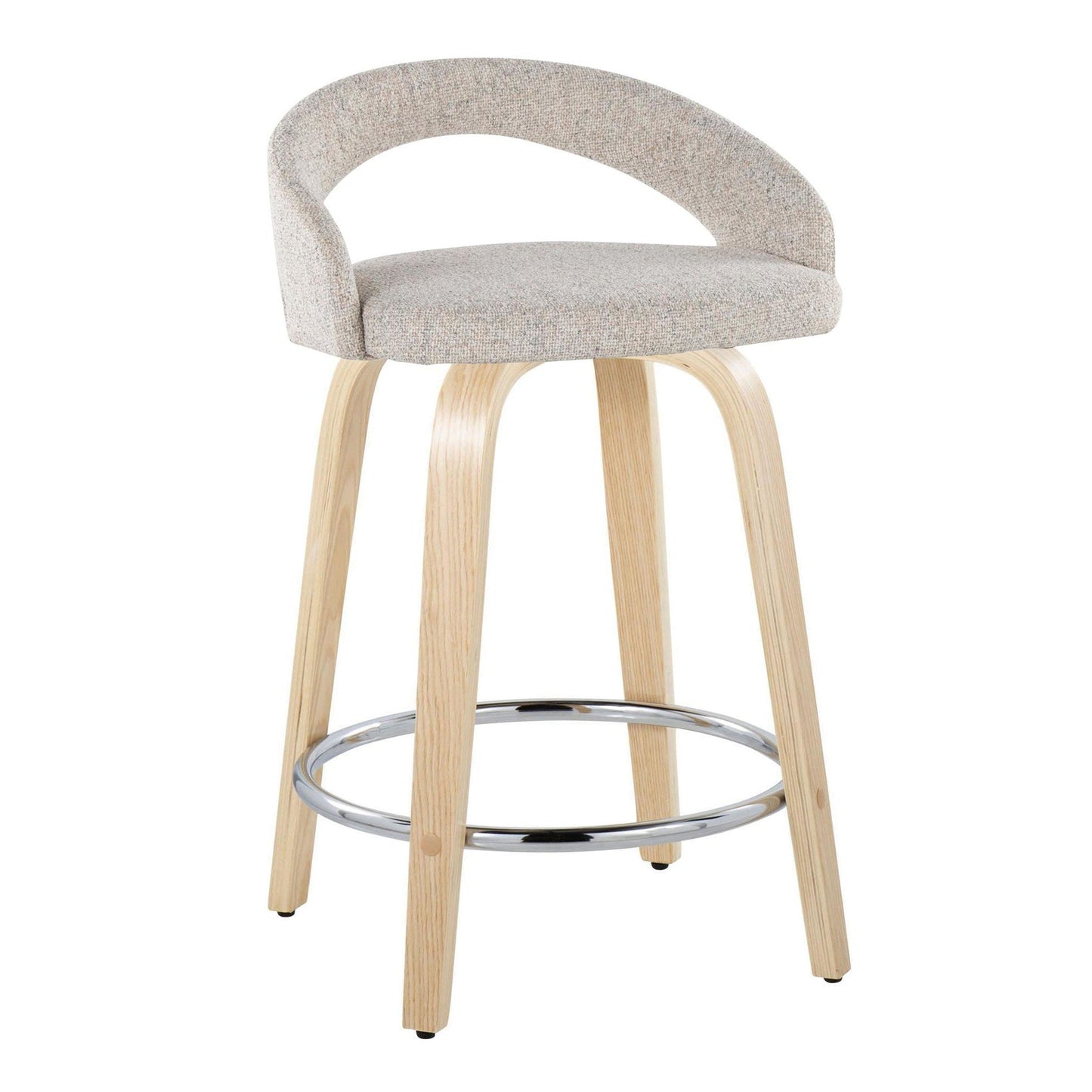 Majestic Office Furniture Upholstered 24" Fixed-Height Counter Stool - Set of 2