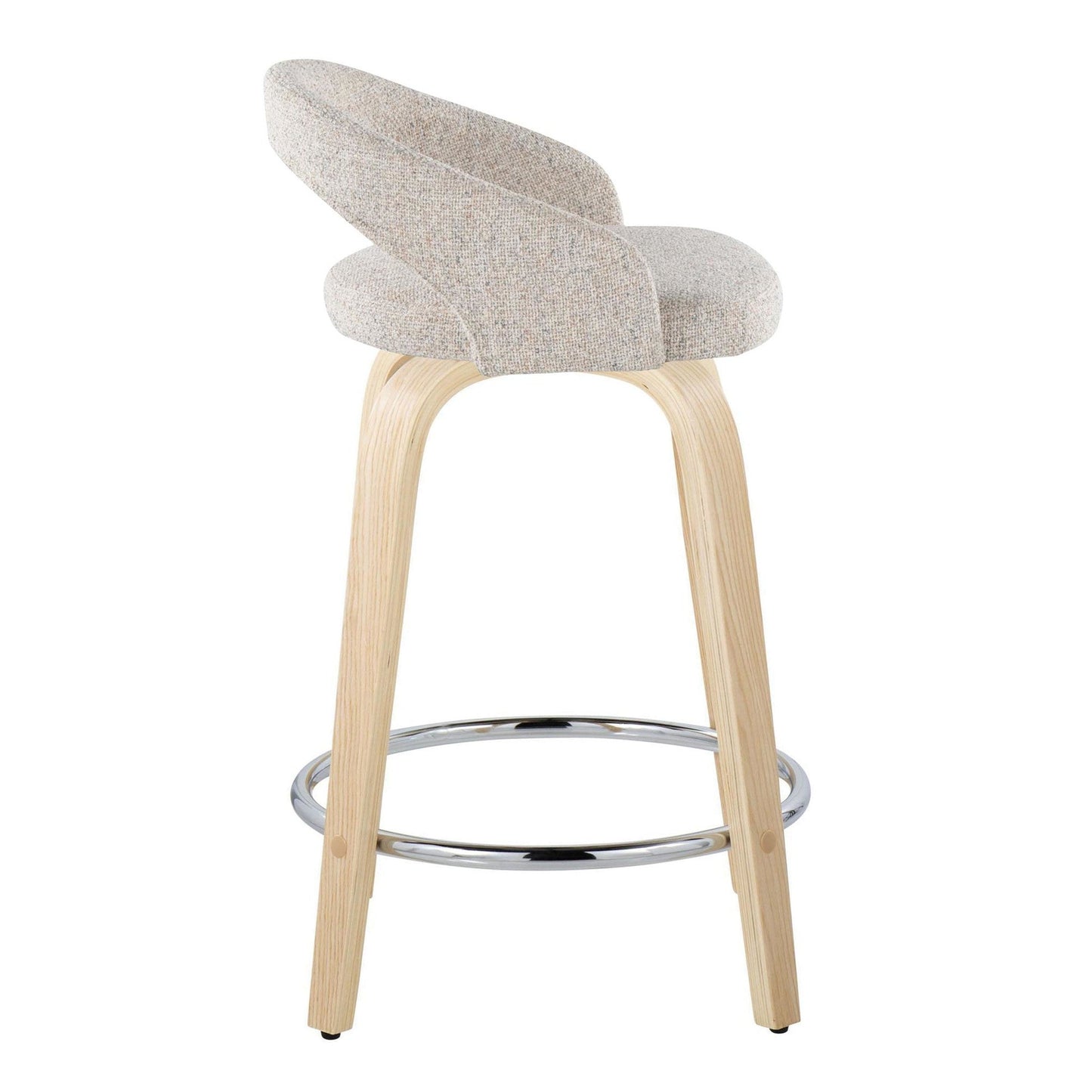 Majestic Office Furniture Upholstered 24" Fixed-Height Counter Stool - Set of 2