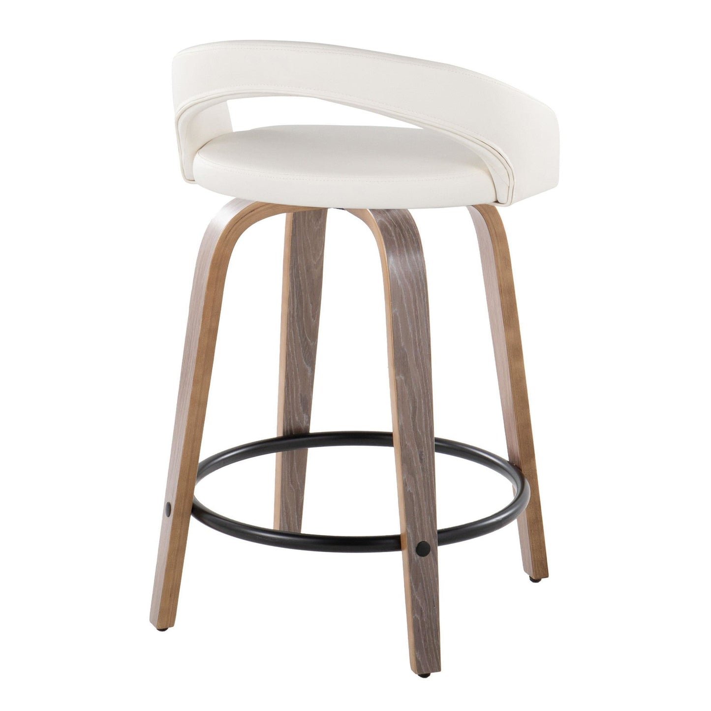 Majestic Office Furniture Upholstered 24" Fixed-Height Counter Stool - Set of 2