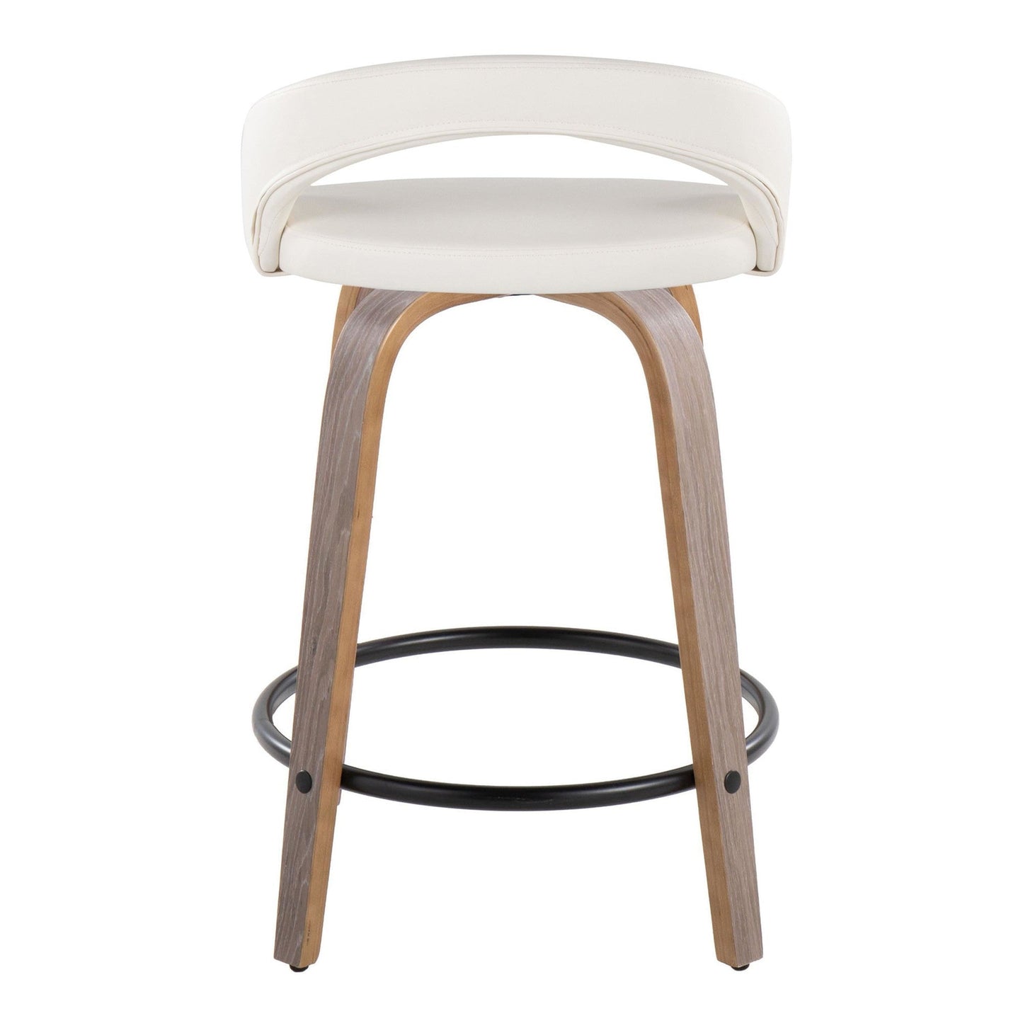 Majestic Office Furniture Upholstered 24" Fixed-Height Counter Stool - Set of 2