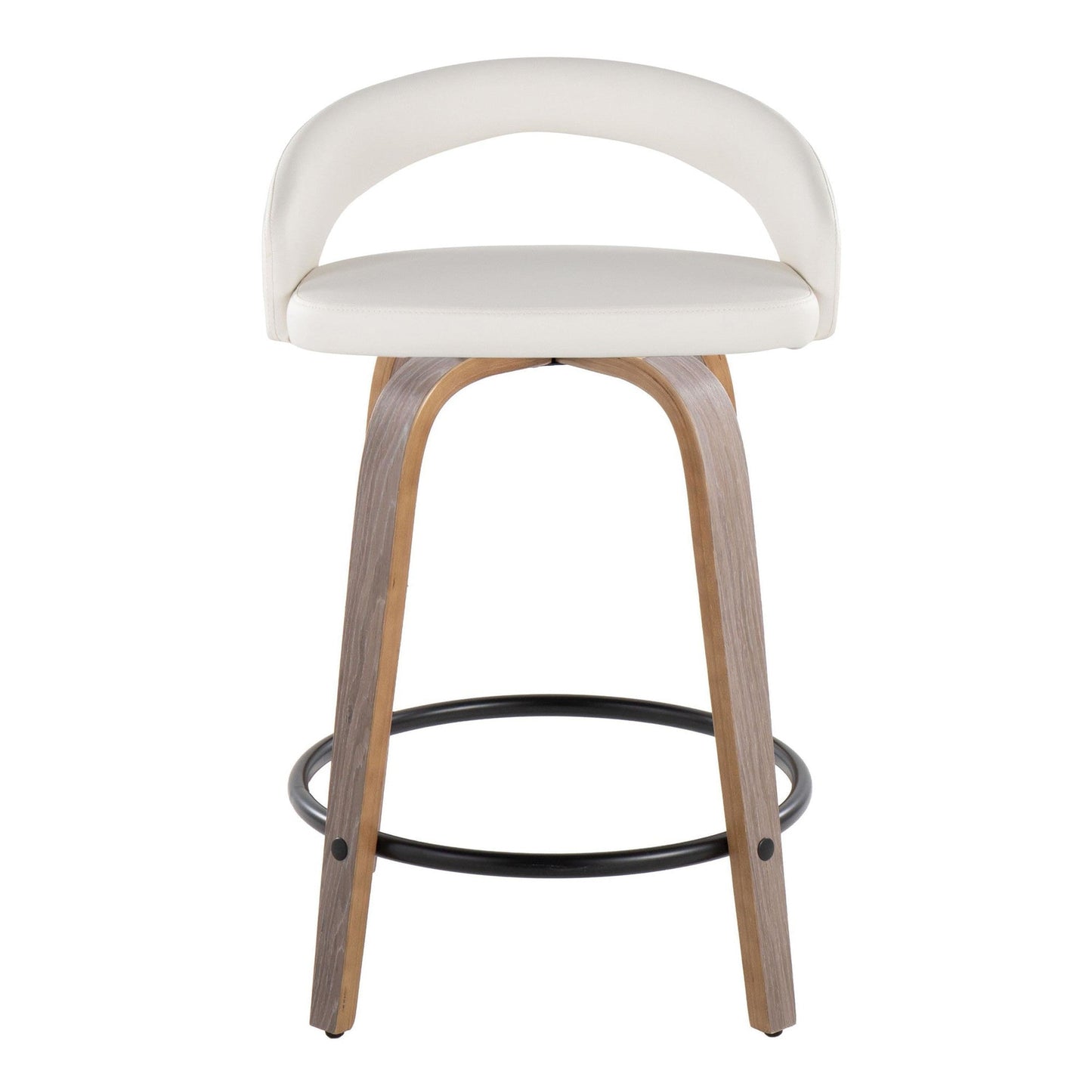 Majestic Office Furniture Upholstered 24" Fixed-Height Counter Stool - Set of 2