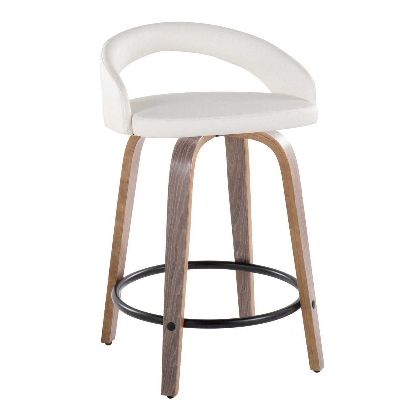 Majestic Office Furniture Upholstered 24" Fixed-Height Counter Stool - Set of 2