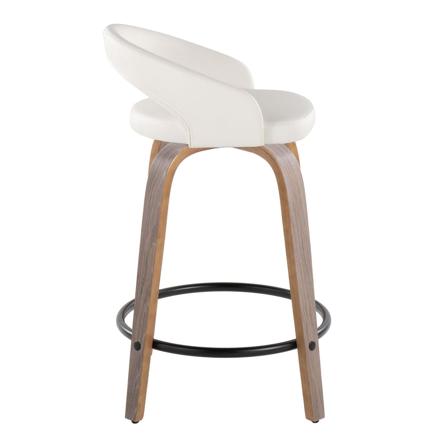 Majestic Office Furniture Upholstered 24" Fixed-Height Counter Stool - Set of 2