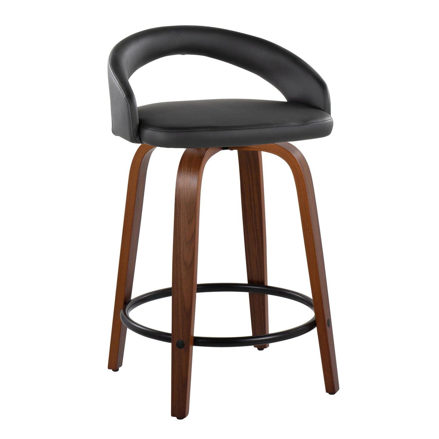 Majestic Office Furniture Upholstered 24" Fixed-Height Counter Stool - Set of 2