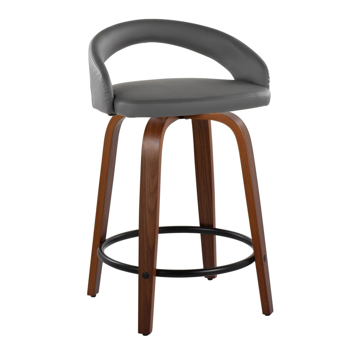 Majestic Office Furniture Upholstered 24" Fixed-Height Counter Stool - Set of 2