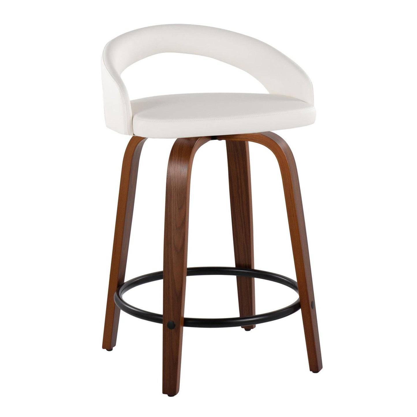 Majestic Office Furniture Upholstered 24" Fixed-Height Counter Stool - Set of 2