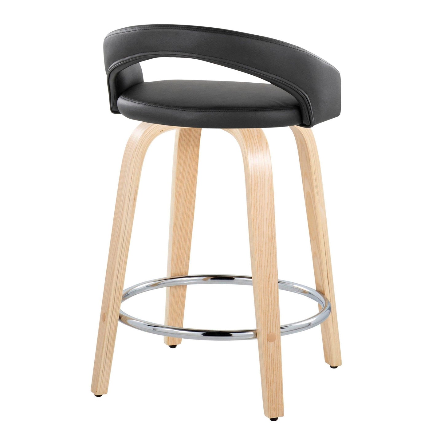 Majestic Office Furniture Upholstered 24" Fixed-Height Counter Stool - Set of 2