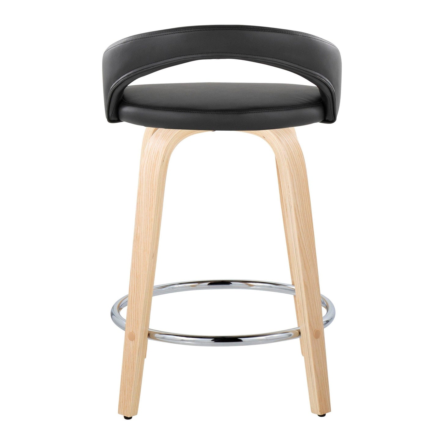 Majestic Office Furniture Upholstered 24" Fixed-Height Counter Stool - Set of 2