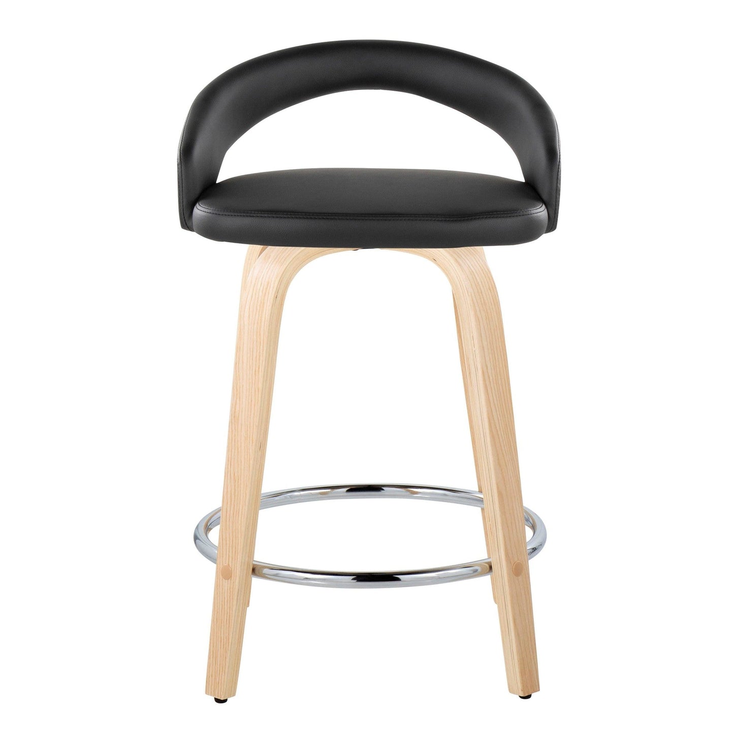 Majestic Office Furniture Upholstered 24" Fixed-Height Counter Stool - Set of 2
