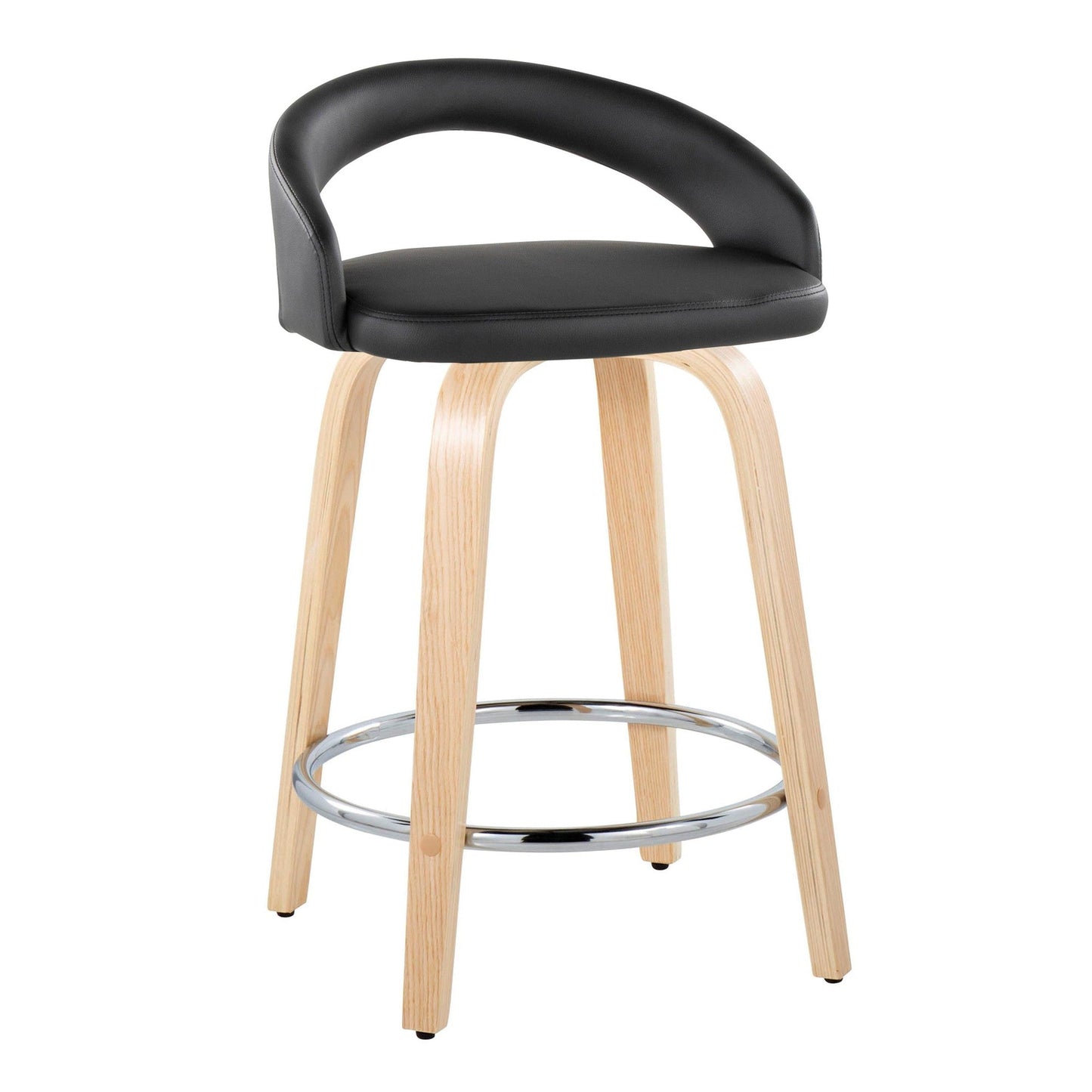 Majestic Office Furniture Upholstered 24" Fixed-Height Counter Stool - Set of 2