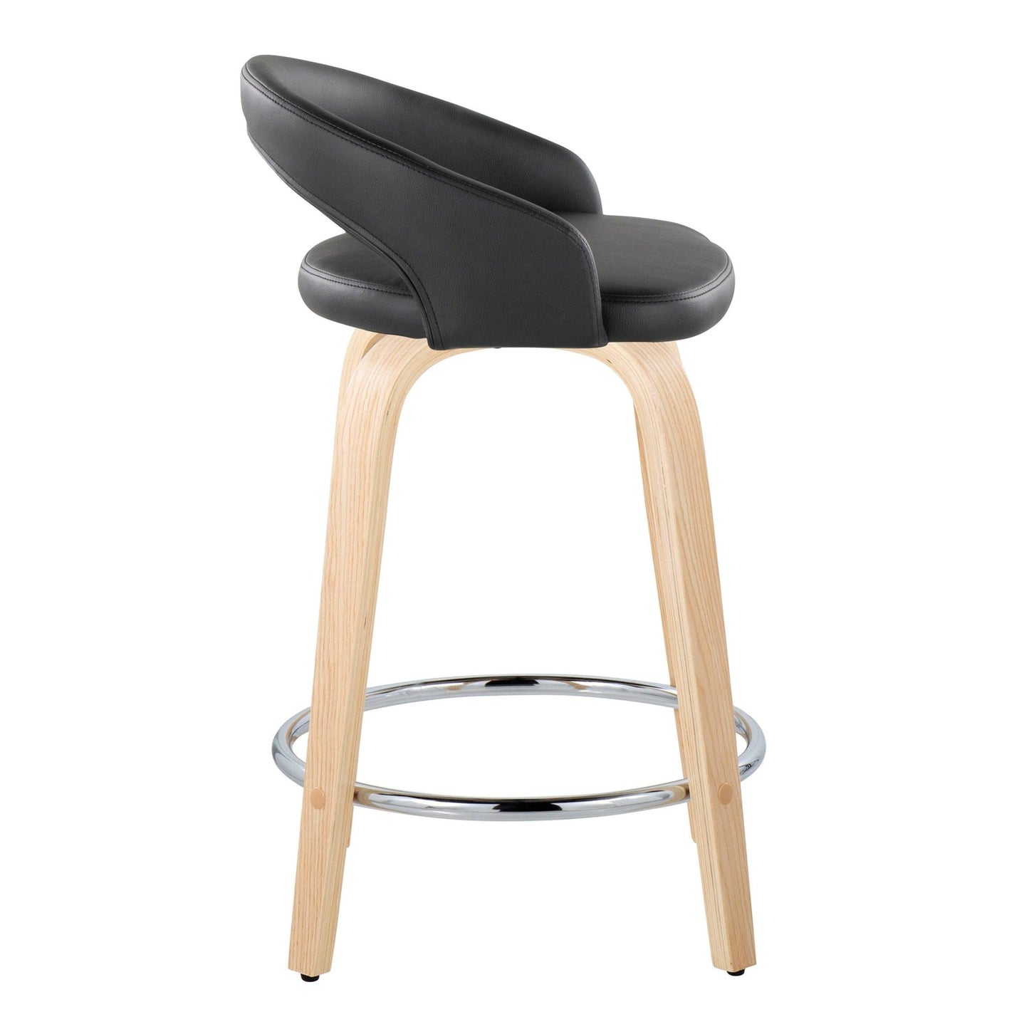 Majestic Office Furniture Upholstered 24" Fixed-Height Counter Stool - Set of 2