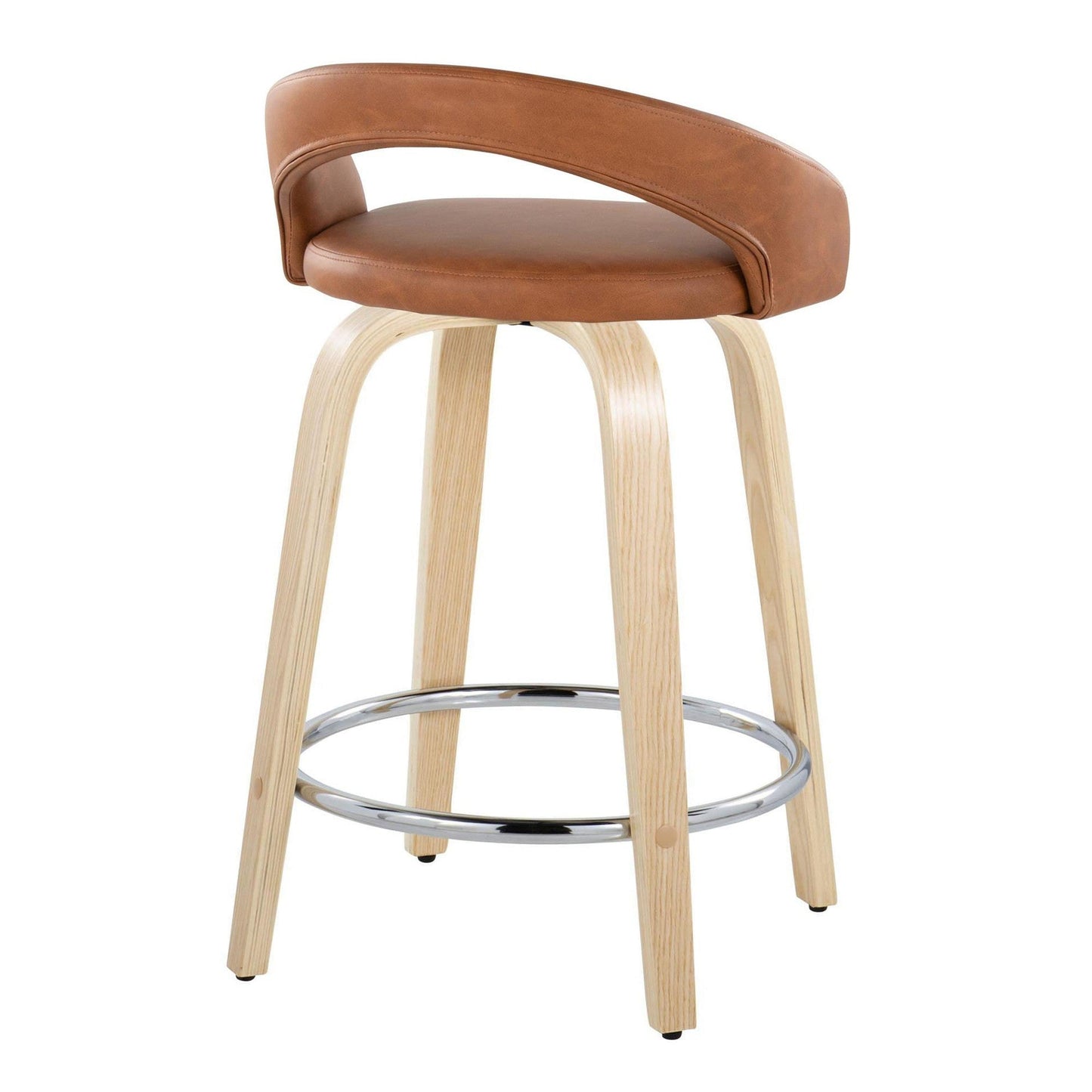 Majestic Office Furniture Upholstered 24" Fixed-Height Counter Stool - Set of 2