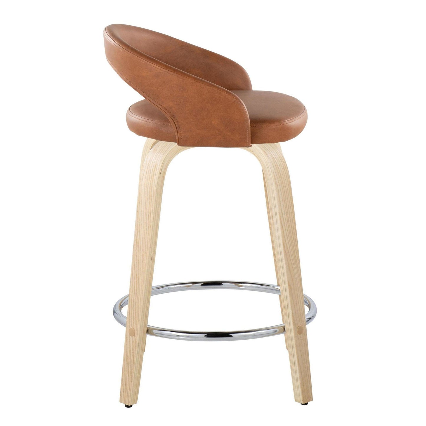 Majestic Office Furniture Upholstered 24" Fixed-Height Counter Stool - Set of 2
