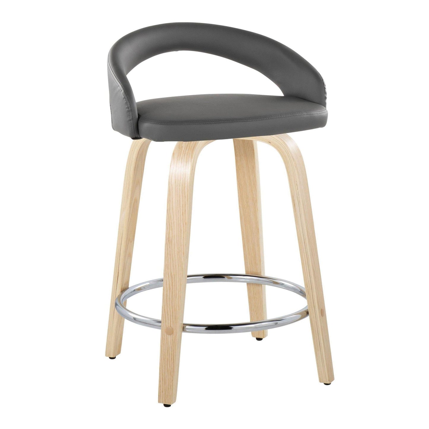 Majestic Office Furniture Upholstered 24" Fixed-Height Counter Stool - Set of 2