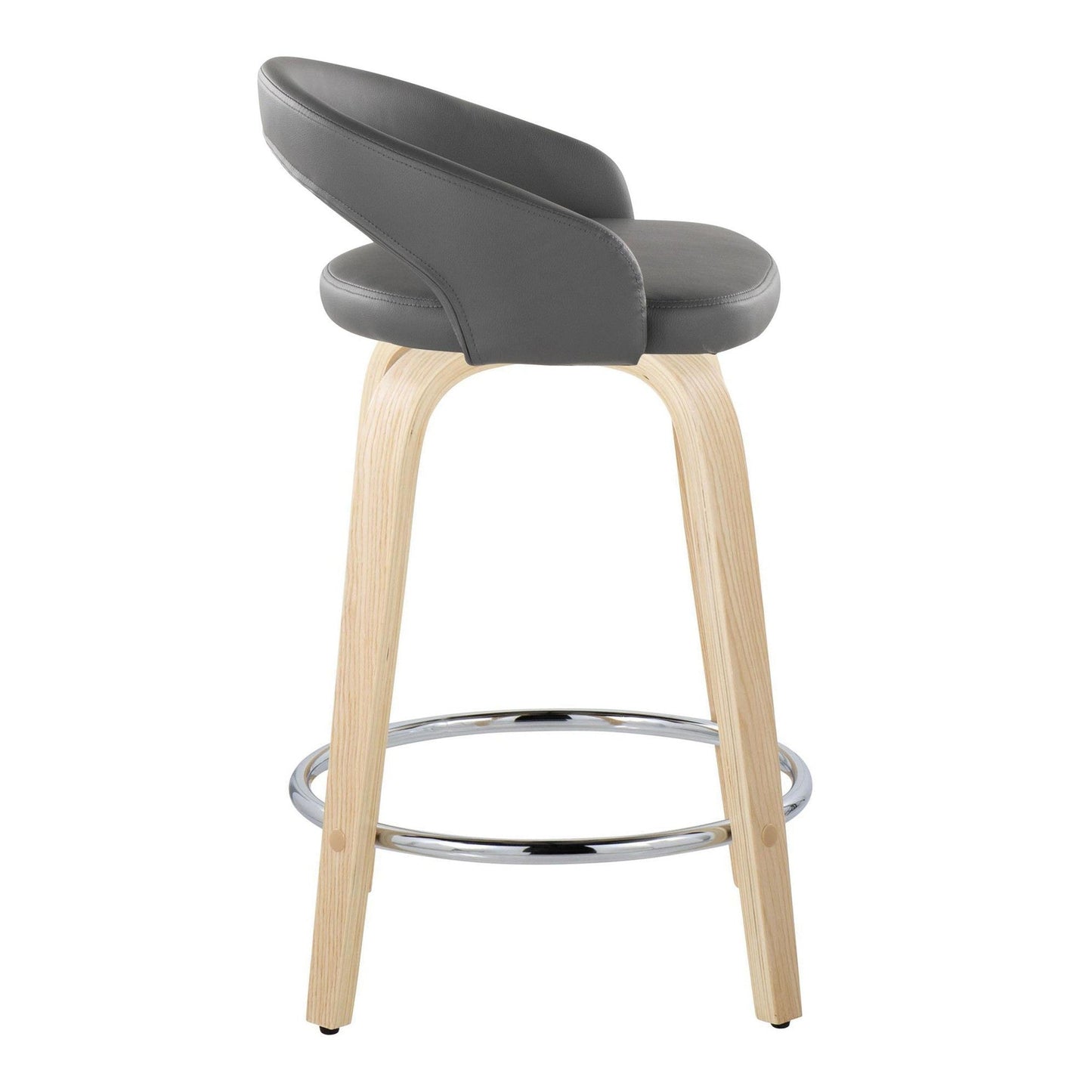 Majestic Office Furniture Upholstered 24" Fixed-Height Counter Stool - Set of 2