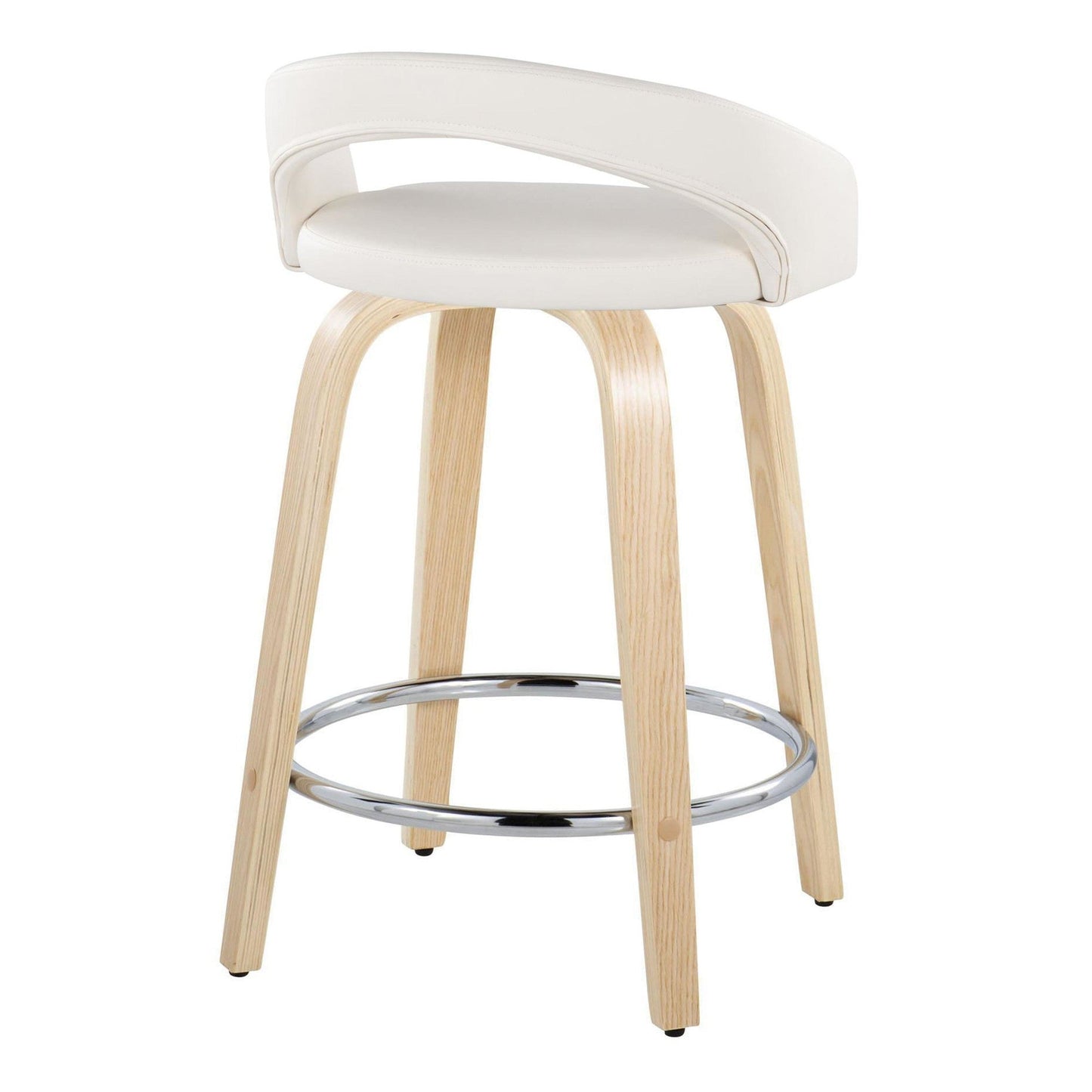 Majestic Office Furniture Upholstered 24" Fixed-Height Counter Stool - Set of 2