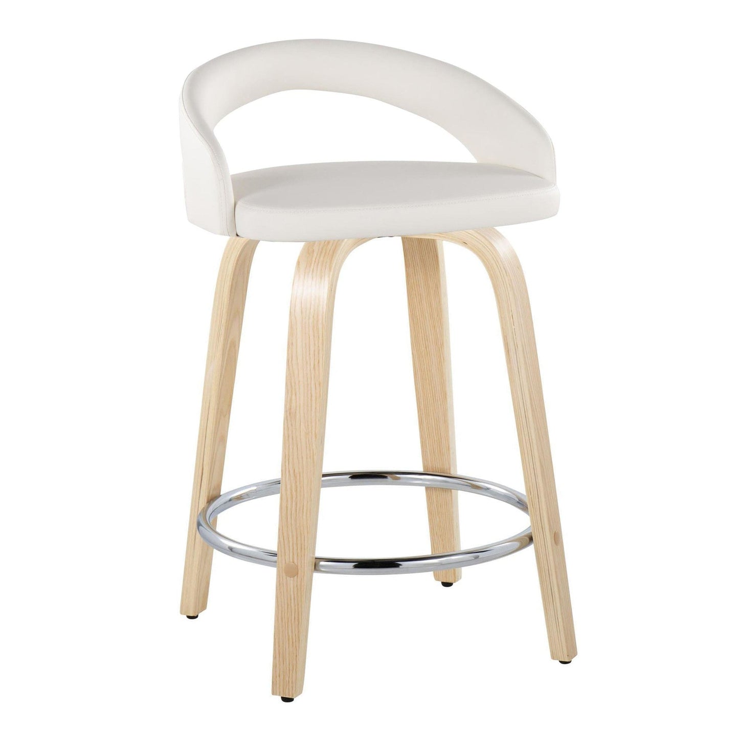 Majestic Office Furniture Upholstered 24" Fixed-Height Counter Stool - Set of 2