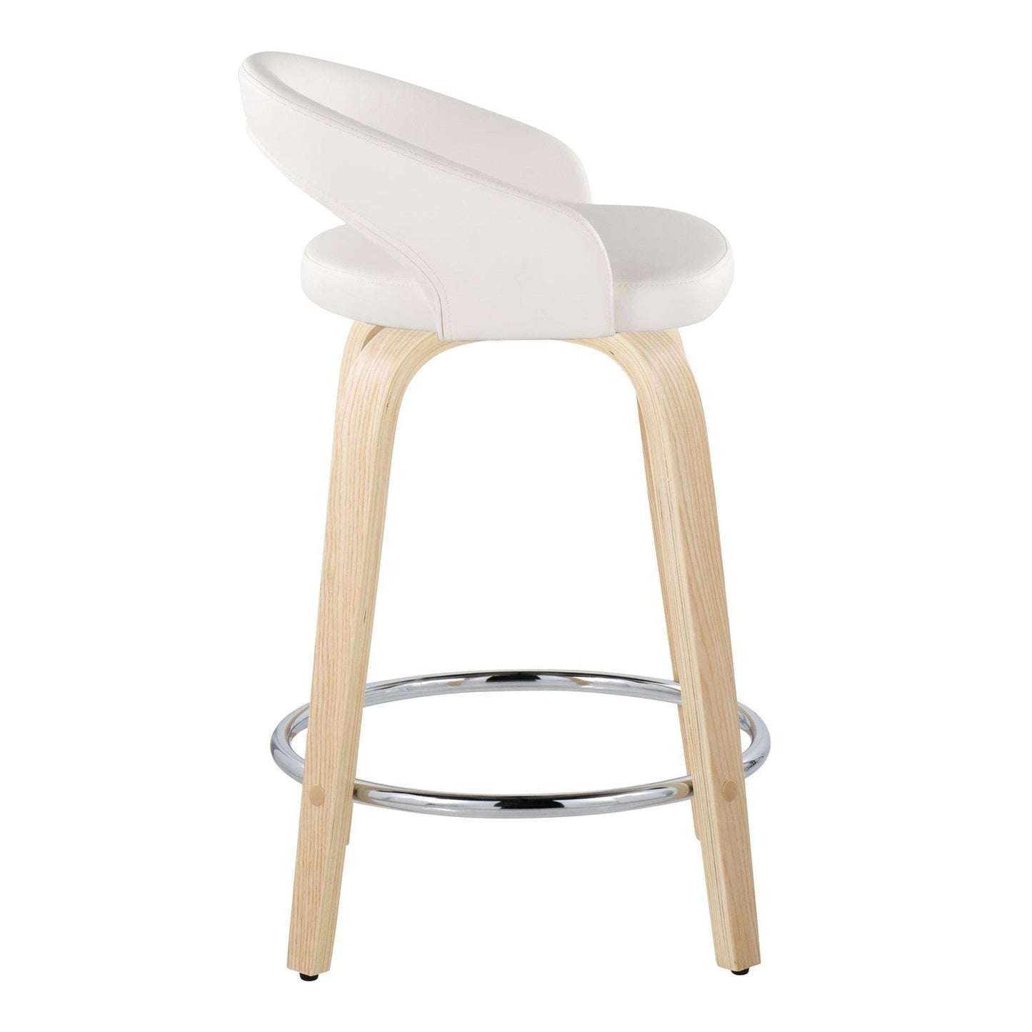 Majestic Office Furniture Upholstered 24" Fixed-Height Counter Stool - Set of 2