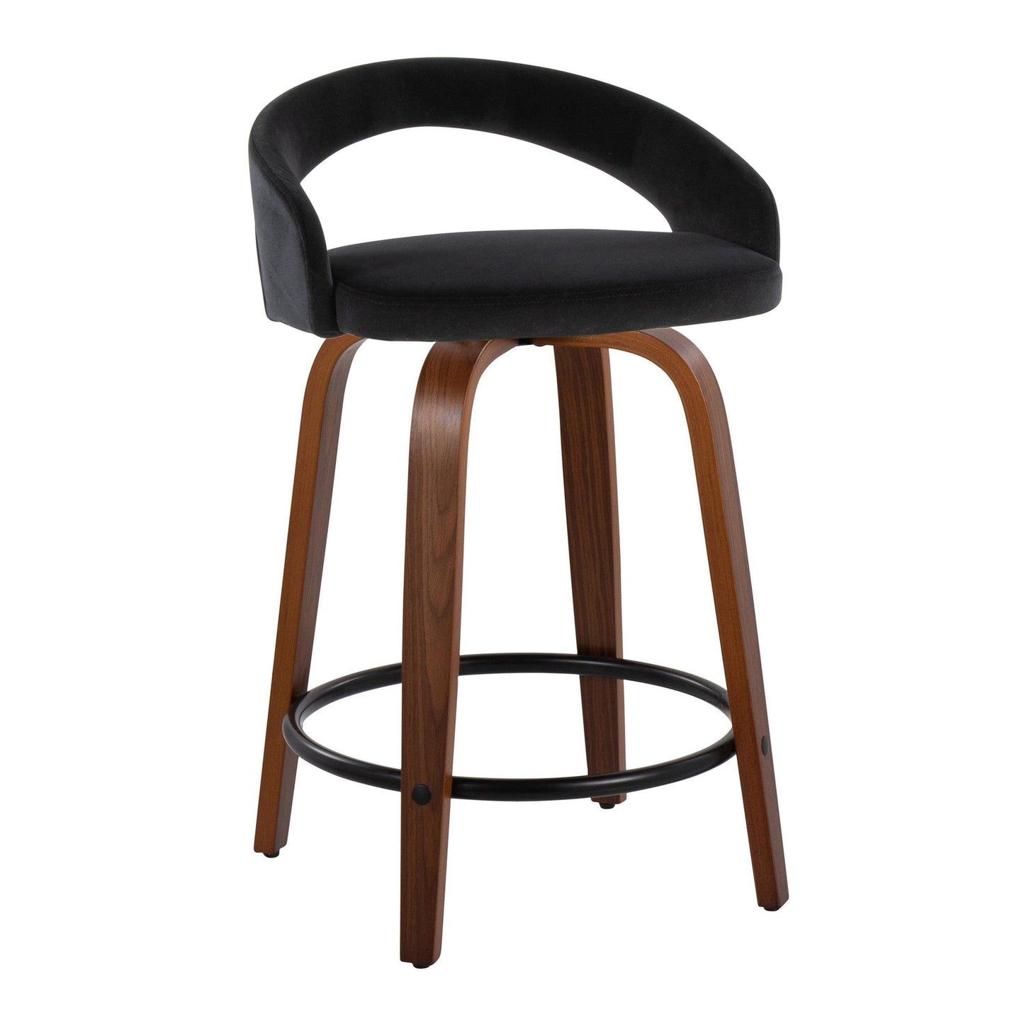 Majestic Office Furniture Upholstered 24" Fixed-Height Counter Stool - Set of 2