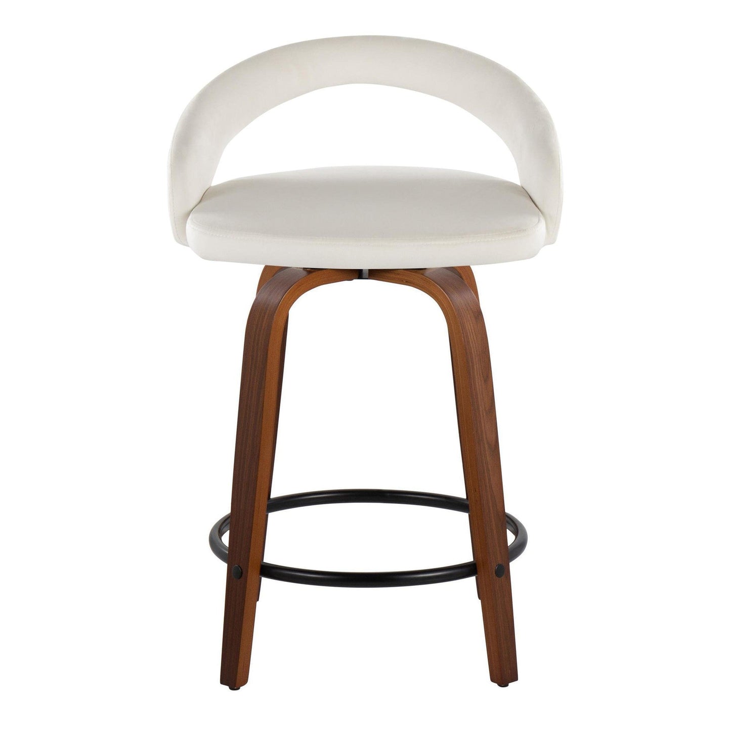 Majestic Office Furniture Upholstered 24" Fixed-Height Counter Stool - Set of 2