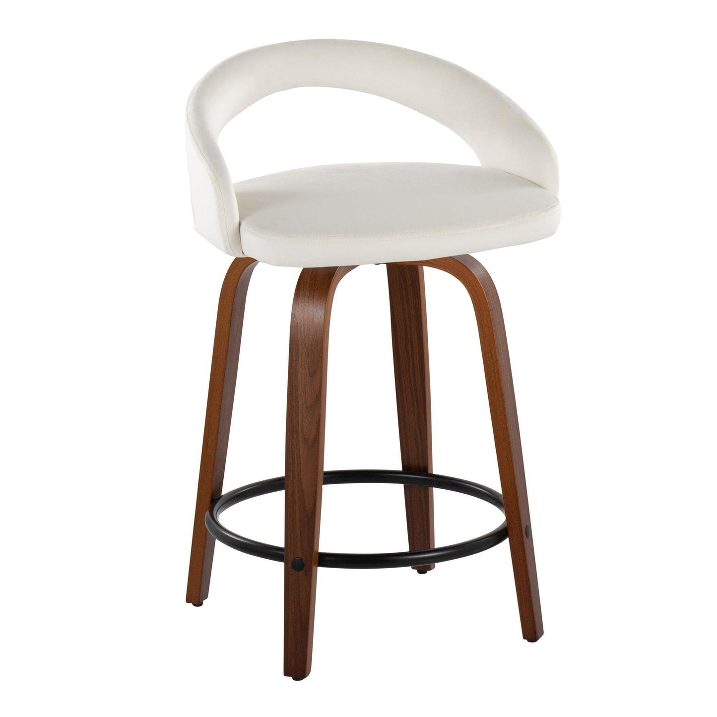 Majestic Office Furniture Upholstered 24" Fixed-Height Counter Stool - Set of 2