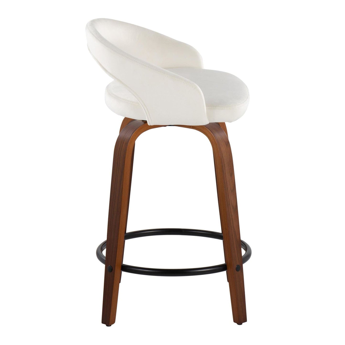 Majestic Office Furniture Upholstered 24" Fixed-Height Counter Stool - Set of 2
