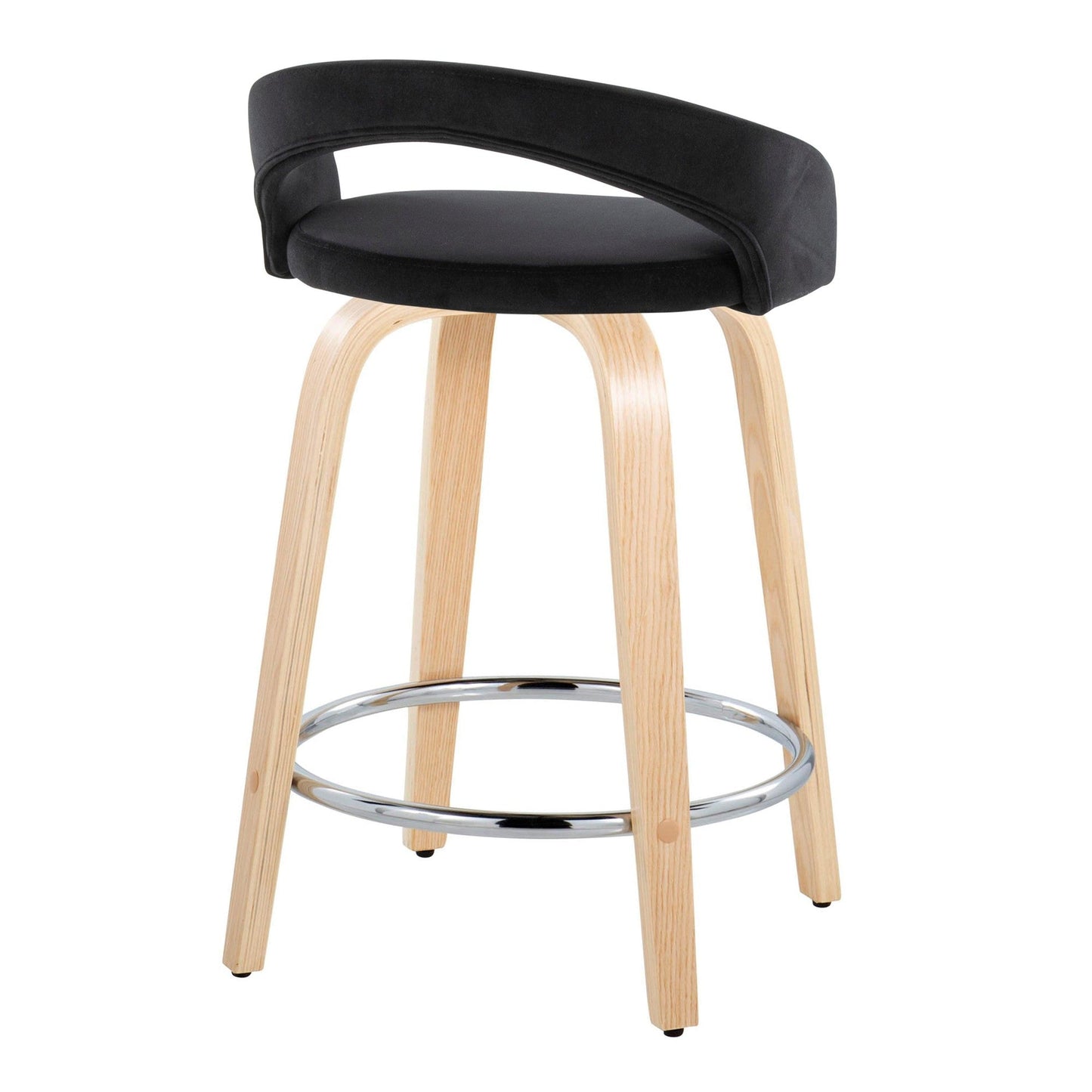 Majestic Office Furniture Upholstered 24" Fixed-Height Counter Stool - Set of 2