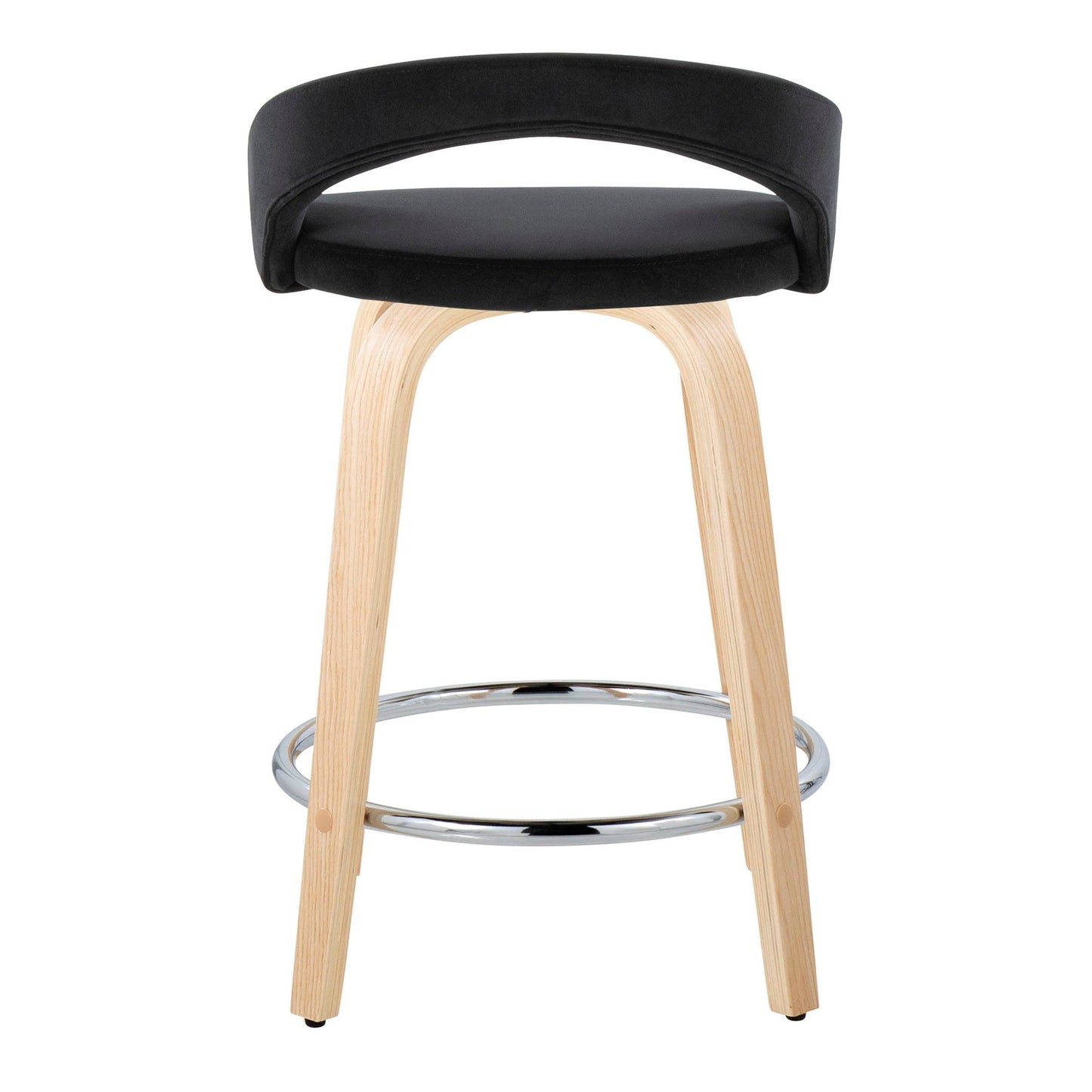 Majestic Office Furniture Upholstered 24" Fixed-Height Counter Stool - Set of 2