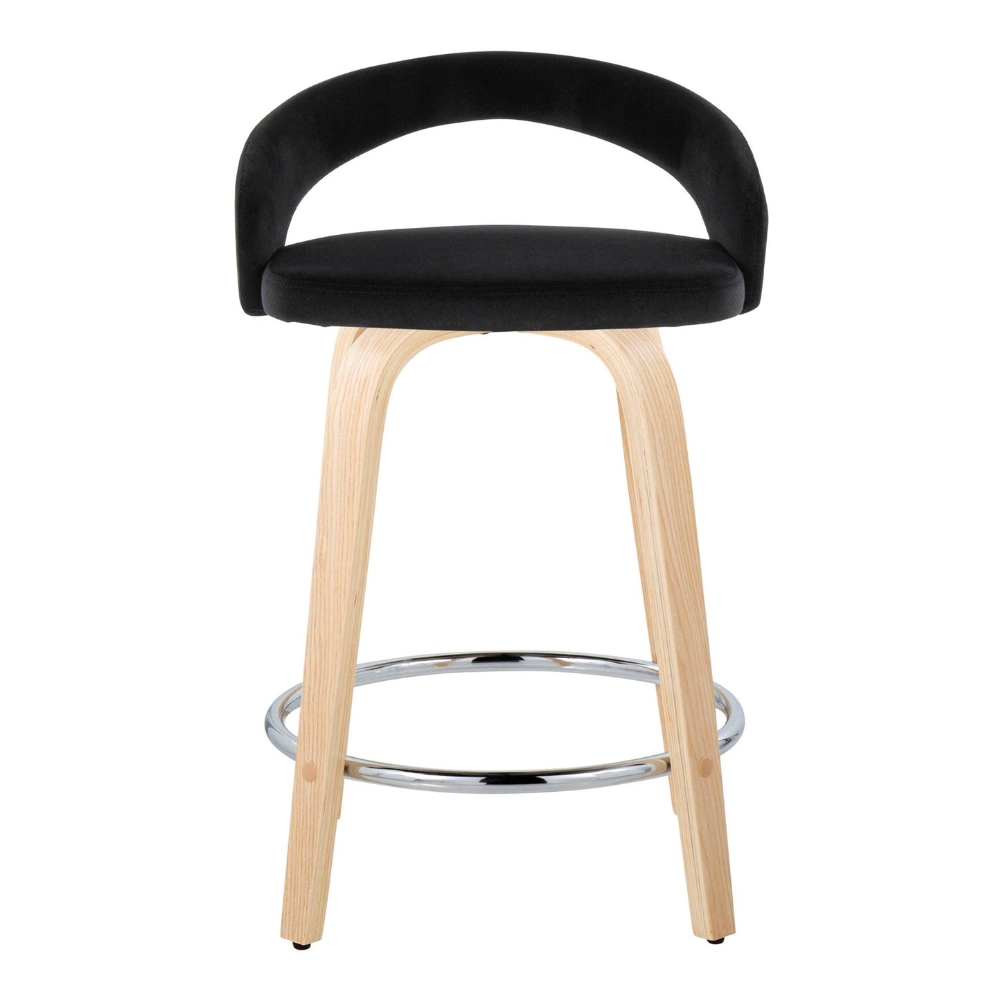 Majestic Office Furniture Upholstered 24" Fixed-Height Counter Stool - Set of 2